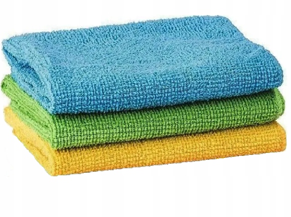 3x ŚCIERKI SZMATKI MIKROFIBRA DO CZYSZCZENIA AUTA